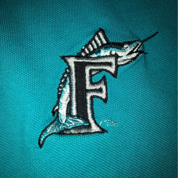 Vintage Florida Marlins Diamond Collection Polo Size M by College Concepts - Picture 3 of 6
